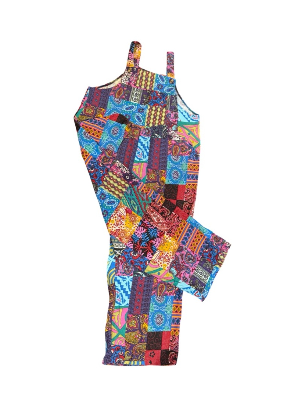 Women’s Boho Patchwork Multicolor Jumpsuit – XL - Picture 9 of 17